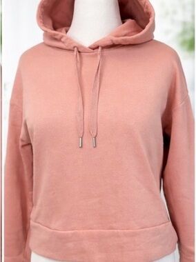 Banana Republic Cropped Hoodie in Dusty Pink